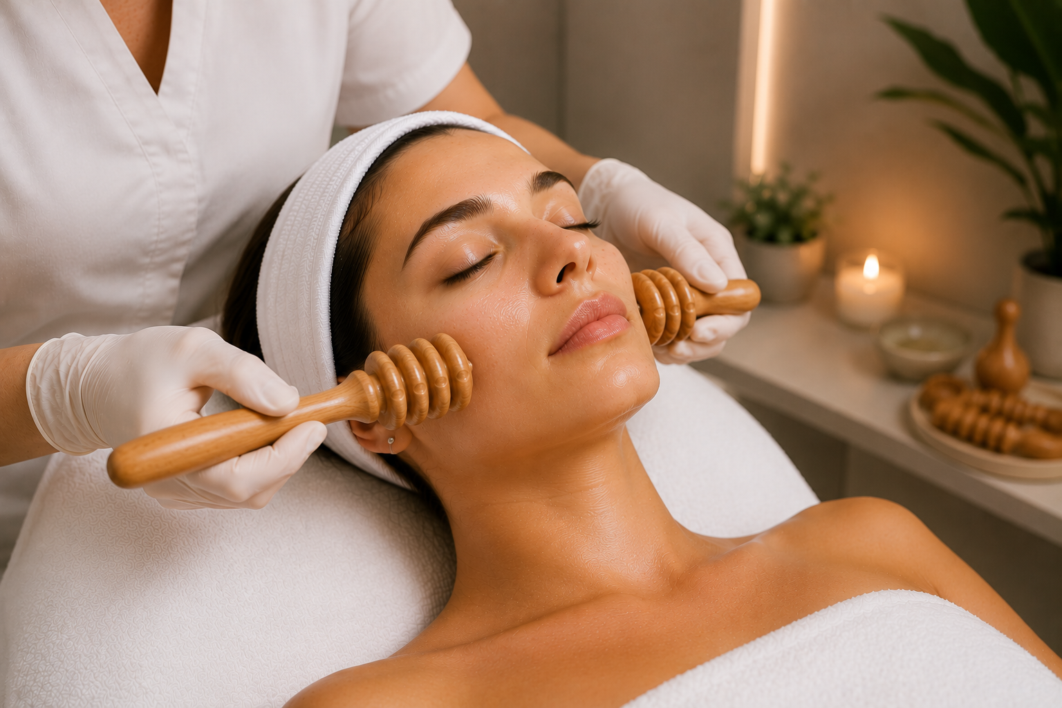 Maderoterapia facial